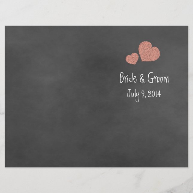 Hochzeitskalender für Wild Peach Rose (Vorderseite)