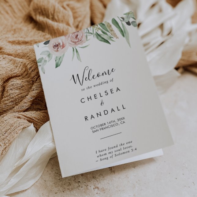 Hochzeitskalender mit grün rosa Blütenblüte Programm (Von Creator hochgeladen)