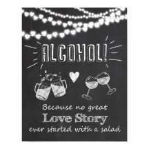 Hochzeitskalkboard für Alkohol - eine großartige G