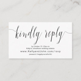 Hochzeitskalligrafie, Schwarz, Online-Abendessen U Begleitkarte