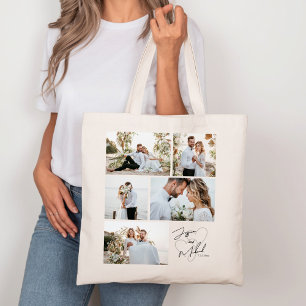 Hochzeitskalligraphie-Collage Keepake Tragetasche