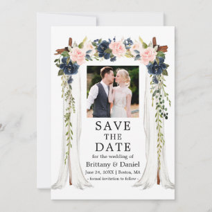 Hochzeitskanopie Pink Dusty Blau Foto Save The Date