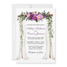 Hochzeitskanopie Wasserfarbe Lila Blüte