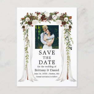 Hochzeitskanopie Wasserfarbener Grünwald Ankündigungspostkarte