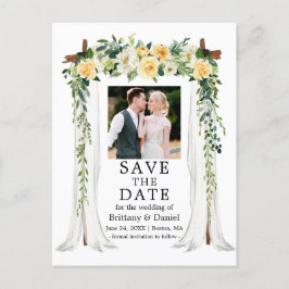 Hochzeitskanopie Wasserfarbiges Foto Ankündigungspostkarte