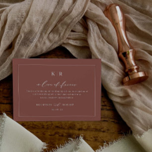 Hochzeitskarte anstelle der Lieblingskarte Visitenkarte