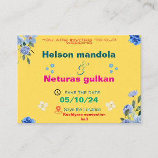 Hochzeitskarte Begleitkarte