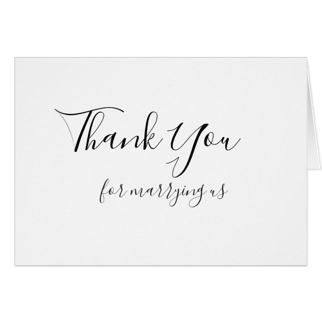 Hochzeitskarte danken Ihnen für das Heiraten wir (Vorderseite (Horizontal))
