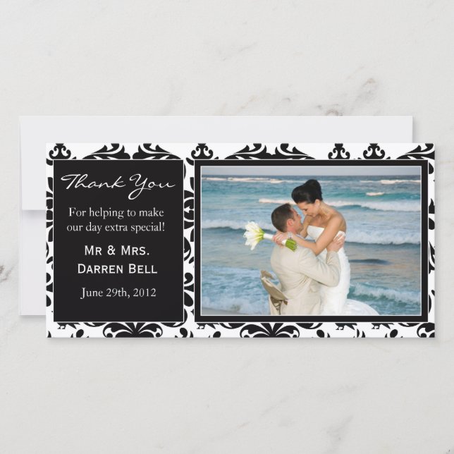 Hochzeitskarte Dankeskarte (Vorderseite)