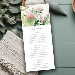 Hochzeitskarte des Blumengartens Pink Watercolor Einladung