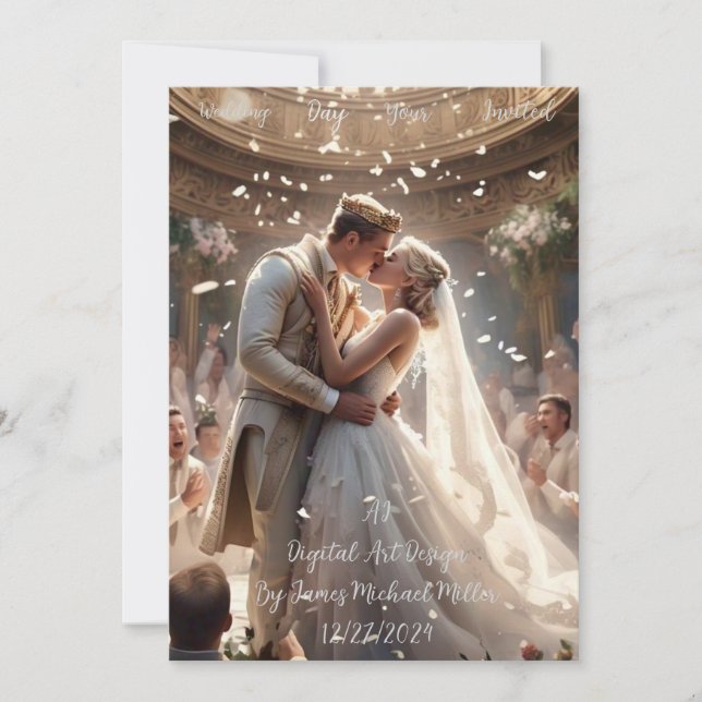 Hochzeitskarte Einladung (Vorderseite)