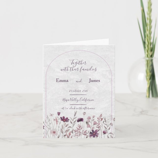 Hochzeitskarte Einladung (Vorderseite)