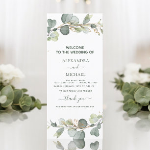Hochzeitskarte Eukalyptus Greenery Sukkulent
