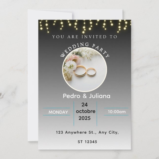 Hochzeitskarte Feiertagskarte (Vorderseite)