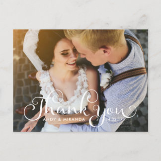 Hochzeitskarte Fotokarte Postkarte Elegante Einmal