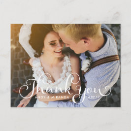 Hochzeitskarte Fotokarte Postkarte Elegante Einmal