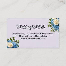 Hochzeitskarte für Blau und Weiß Begleitkarte