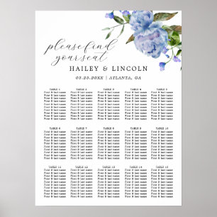 Hochzeitskarte für Blauflora Poster