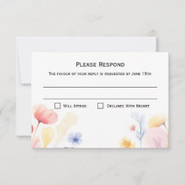 Hochzeitskarte für Blumenkohl-UAWG RSVP Karte