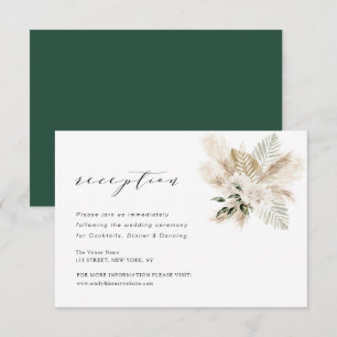 Hochzeitskarte für Boho Pampas RSVP Karte