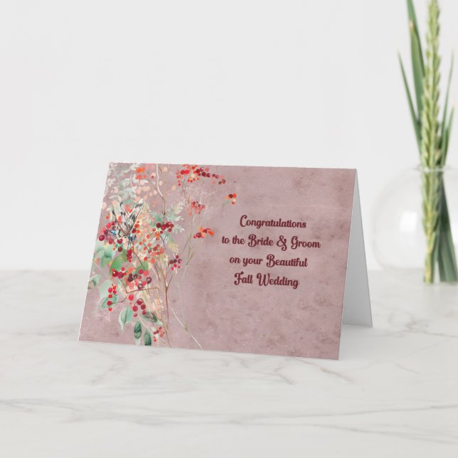 Hochzeitskarte für Braut und Bräutigam Dankeskarte (Vorderseite)