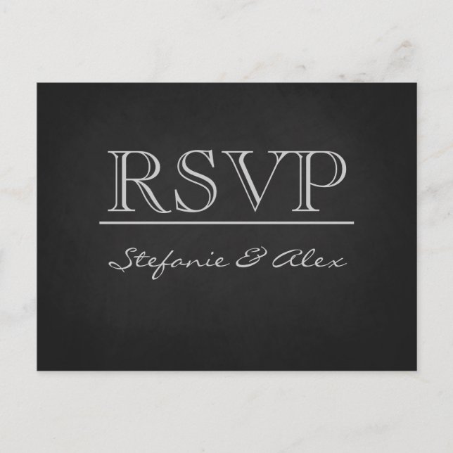 Hochzeitskarte für Chalkboard-UAWG Einladungspostkarte (Vorderseite)