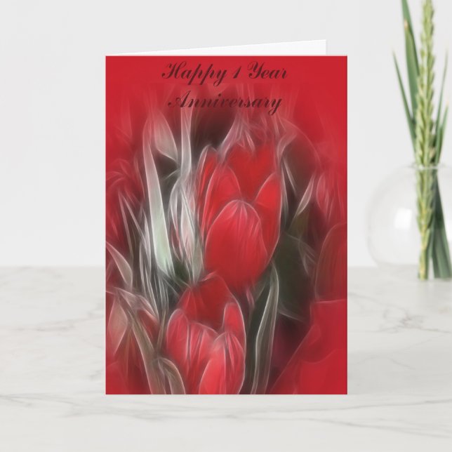 Hochzeitskarte für das erste Jahr Karte (Vorderseite)