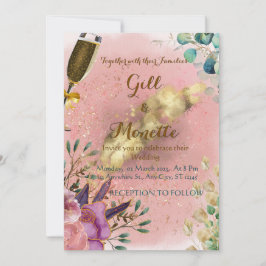 Hochzeitskarte für den Blumenkohl Einladung