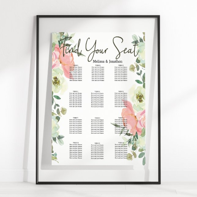 Hochzeitskarte für Eggshell und Blush Floral Poster (Von Creator hochgeladen)
