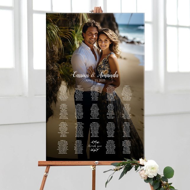 Hochzeitskarte für Fotos, elegant 19 Tische Poster (Von Creator hochgeladen)