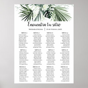 Hochzeitskarte für Grünpflanzen Poster