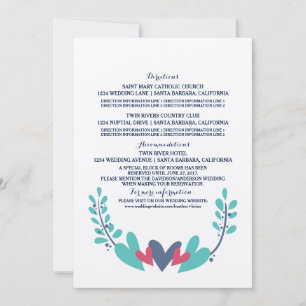 Hochzeitskarte für Herz und Reben Einladung
