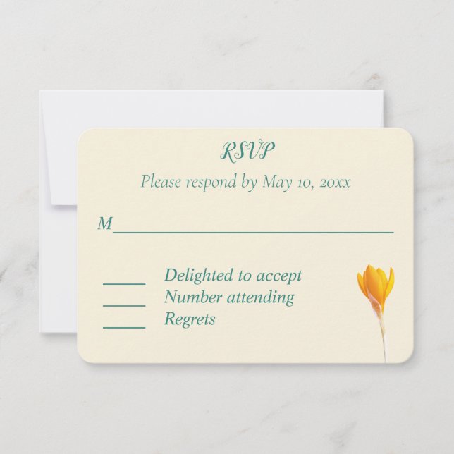 Hochzeitskarte für Jäger, Grün und Gold RSVP Karte (Vorderseite)