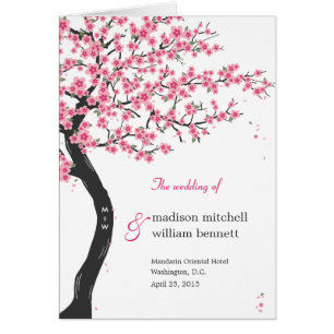 Hochzeitskarte für Kirschblüten