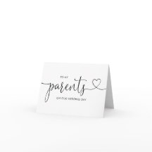 Hochzeitskarte für meine Eltern an unserem Hochzei