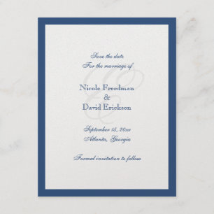 Hochzeitskarte für Navy-Grenze Einladung