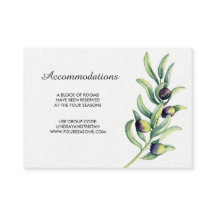 Hochzeitskarte für Olivenzweig