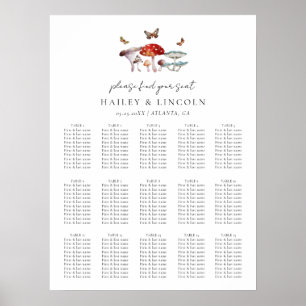 Hochzeitskarte für Pilze Poster