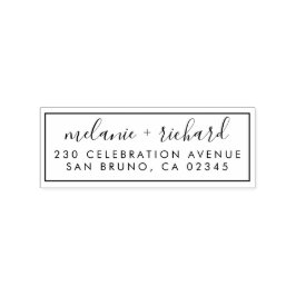 Hochzeitskarte für RSVPs & Dankeschön-Rücksendeadr Gummistempel