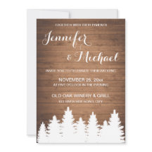 Hochzeitskarte für rustikales Waldkorn