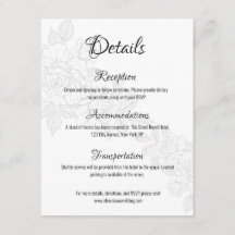 Hochzeitskarte für Schwarz und Weiß