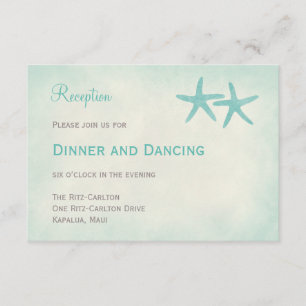 Hochzeitskarte für Seesterne Begleitkarte