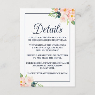 Hochzeitskarte für Seestreitkräfte und Blütenflora Begleitkarte
