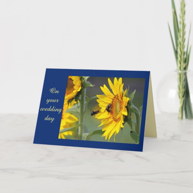 Hochzeitskarte für Sonnenblumen Karte (Vorderseite)