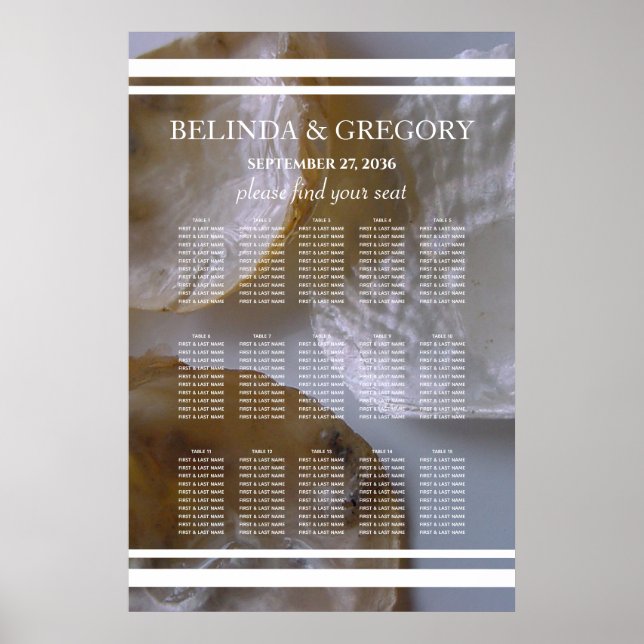 Hochzeitskarte für Strandklassen Poster (Vorne)