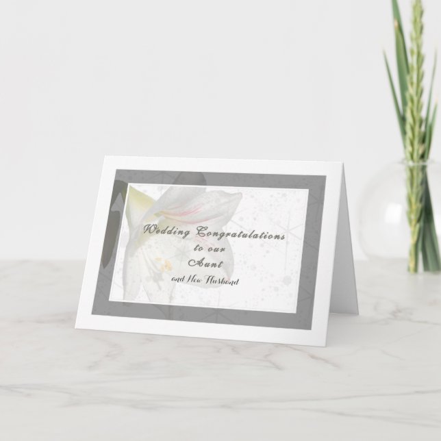 Hochzeitskarte für Tante & New Husband Karte (Vorderseite)