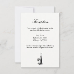 Hochzeitskarte für Toile & Kalligrafie RSVP Karte