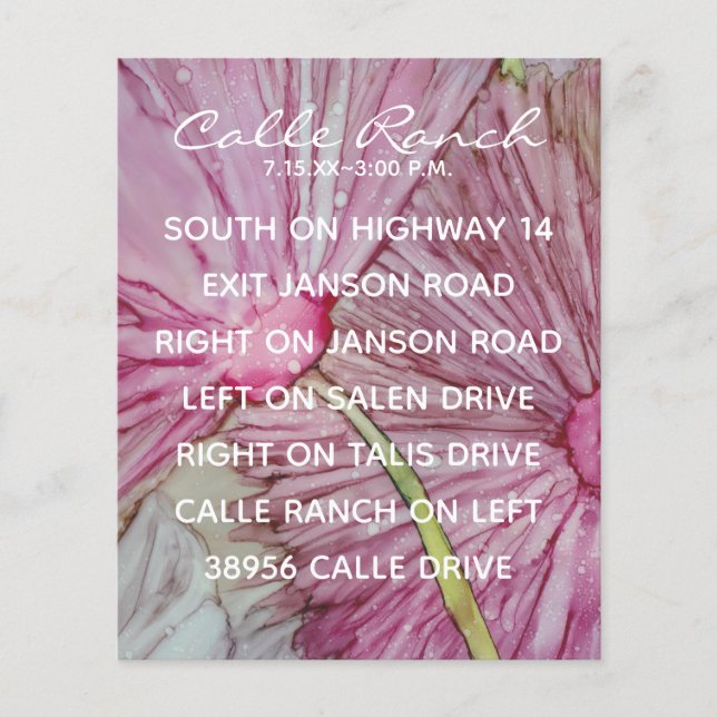 Hochzeitskarte für Türkis und Lavendel (Vorderseite)