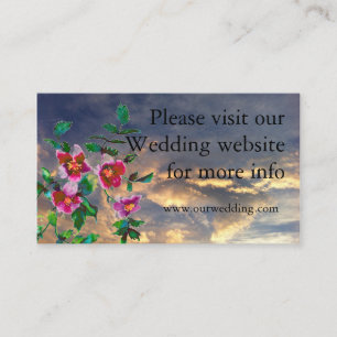 Hochzeitskarte für Vintage Rose Begleitkarte