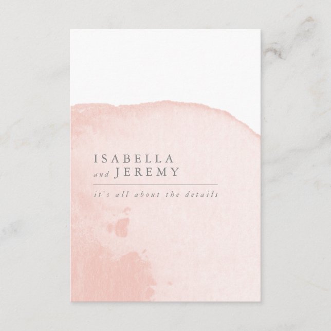 Hochzeitskarte für Wasserfarben Begleitkarte (Vorderseite)